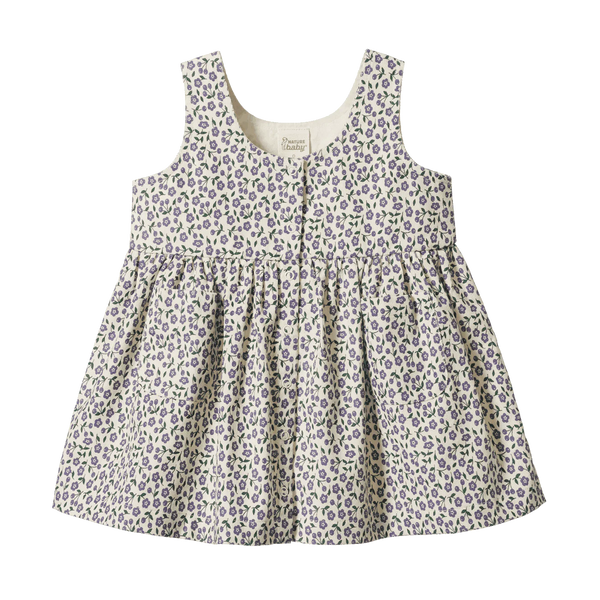 Nature Baby Amelia Pinafore Briarwood Heron Print