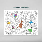 Hey Doodle Reusable Colouring Mat Aussie Animals