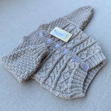 Knitted by Nana Basil Cardigan - Stone