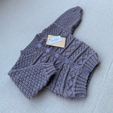 Knitted by Nana Basil Cardigan - Deep grey