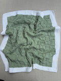 Knitted By Nana Georgie Misty Jade and Cream - 600 x 600mm