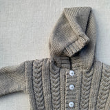 Knitted by Nana Cardigan With Hood - Koala