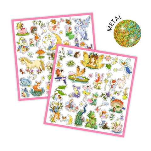 Djeco Metallic Stickers Fantasy 160pc
