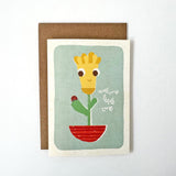 Florence Fry Welcome Little One Baby Card Daffodil