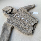 Knitted by Nana Cardigan With Hood - Koala