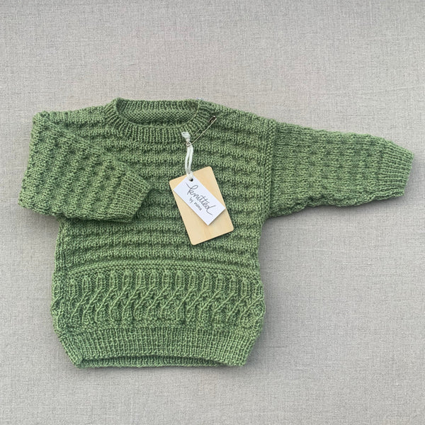 Knitted by Nana Max Jumper - Soft Jade