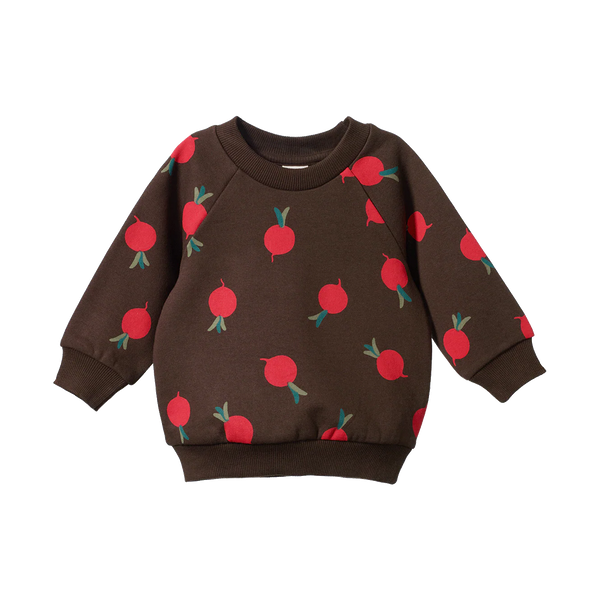 Nature Baby Emerson Sweater Grande Radish Print