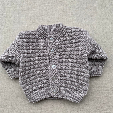 Knitted by Nana Timmy Cardigan Champagne