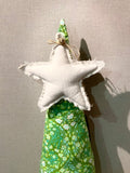 The Fancy Fox Fabric Christmas Tree with Star - Large GREEN