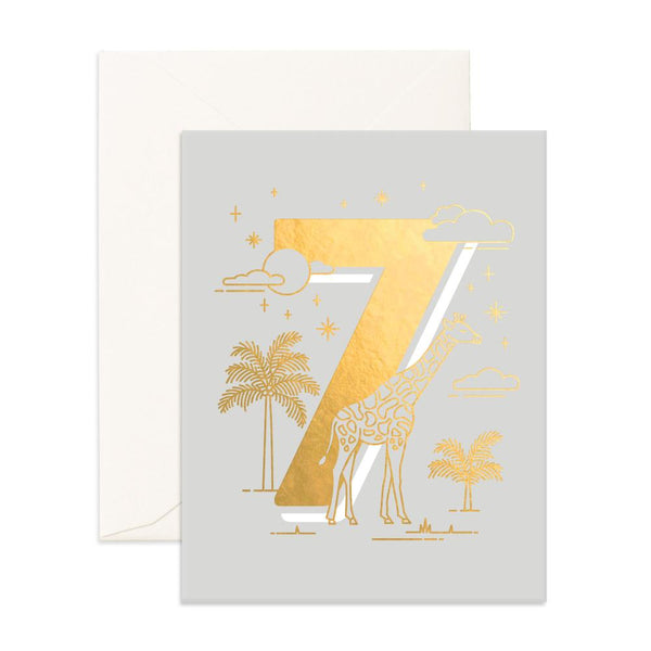 Fox & Fallow Number 7 Animals Birthday Card