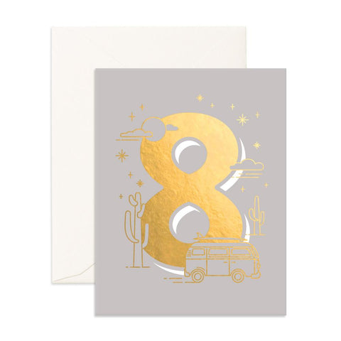 Fox & Fallow Number 8 Animals Birthday Card