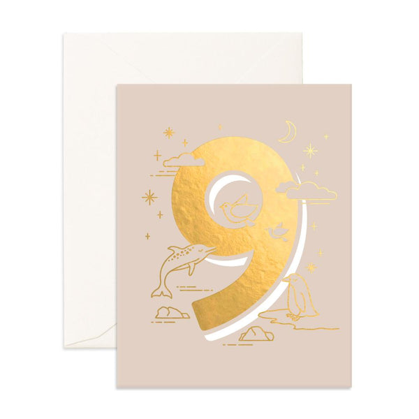 Fox & Fallow Number 9 Animals Card