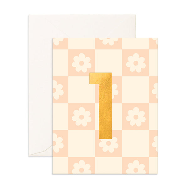 Fox & Fallow Number 1 Daisies Card