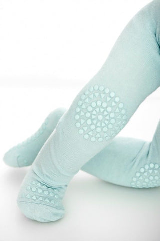 GoBabyGo Non Slip Crawling Tights - Mint Green