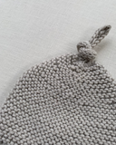 Knitted by Nana Top Knot Beanie - Stone