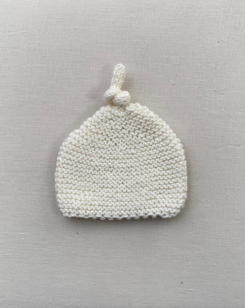 Knitted by Nana Merino Beanie - Cream