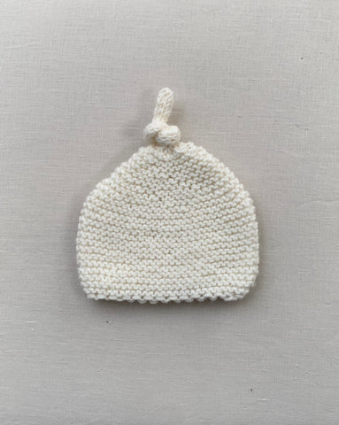 Knitted by Nana Merino Beanie - Cream