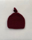 Knitted by Nana Merino Beanie - Sangria