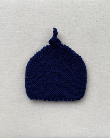 Knitted by Nana Merino Beanie - Navy