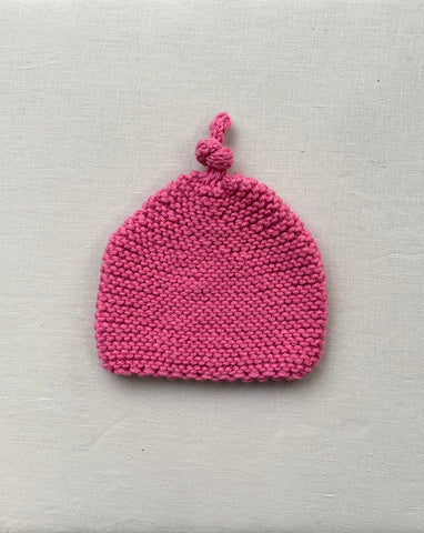 Knitted by Nana Merino Beanie - Bubblegum