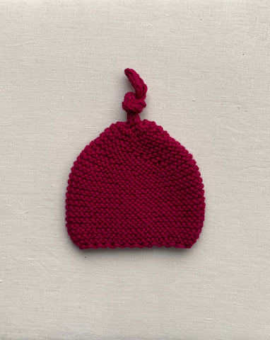 Knitted by Nana Merino Beanie - Boysenberry