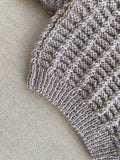 Knitted by Nana Waffle Knit jumper Light Grey 3-6M