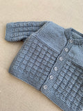 Knitted by Nana Joy Cardigan Blueberry 3-6M