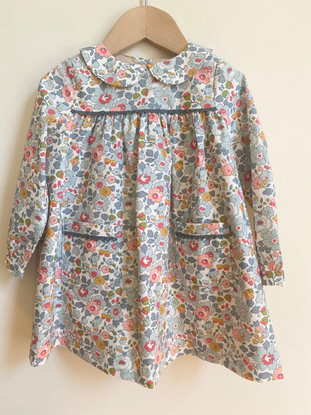 Pretty Wild Kids Bella Long Sleeve Dress - Liberty Powder Blue