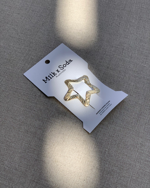 Milk X Soda Super Star Hair Clip Gold