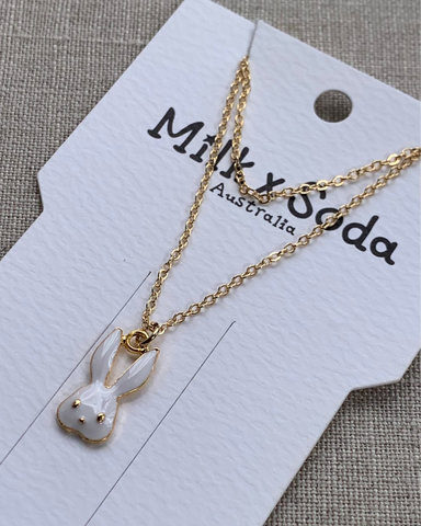 Milk X Soda Bubbles The Bunny Necklace - White