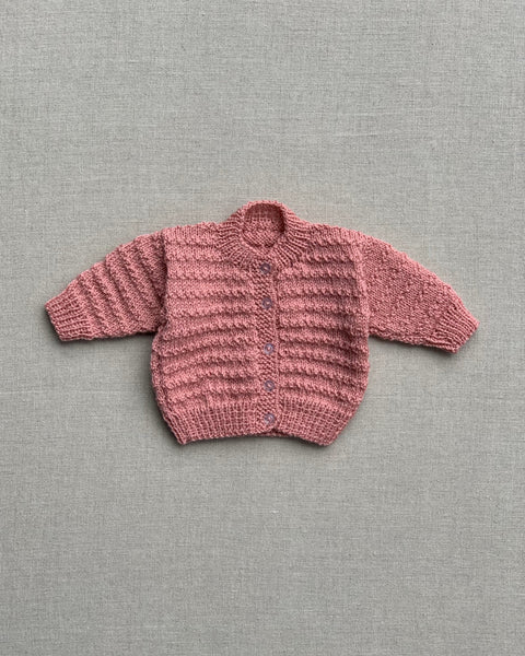 Knitted by Nana Cardigan Rose Petal