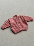 Knitted by Nana Cardigan Rose Petal