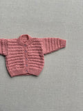 Knitted by Nana Cardigan Rose Petal