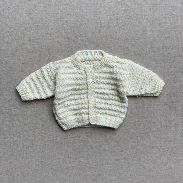 Knitted by Nana Tommy Cardigan Cream