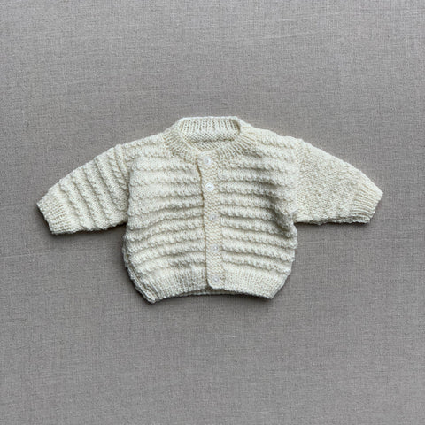 Knitted by Nana Tommy Cardigan Cream