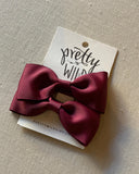 Pretty Wild Kids Twin Bonnie Clip Burgundy