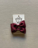 Pretty Wild Kids Twin Bonnie Clip Burgundy