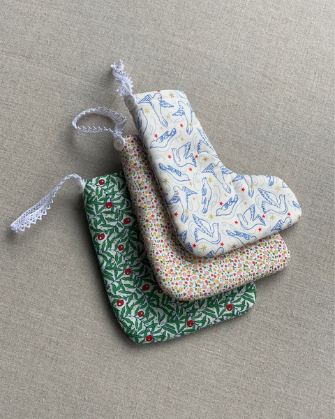 Pretty Wild Kids Fabric Liberty Mini Hanging Stocking Decoration - Assorted Design