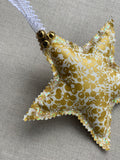 Pretty Wild Kids Fabric Liberty Star Hanging Decoration GOLD