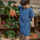Nature Baby - James Shorts Muslin - Vintage Indigo