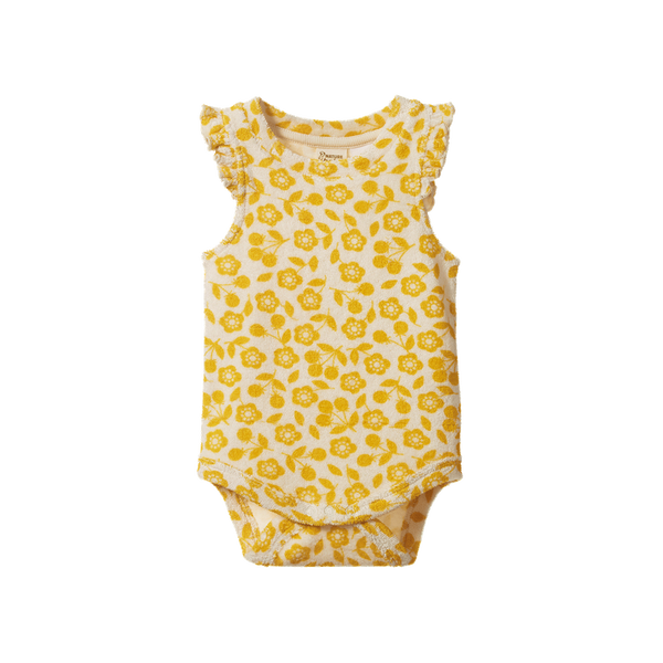 Nature Baby - Fleur Bodysuit Terry - Kitchen Garden Freesia