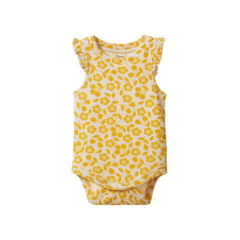 Nature Baby - Fleur Bodysuit Terry - Kitchen Garden Freesia