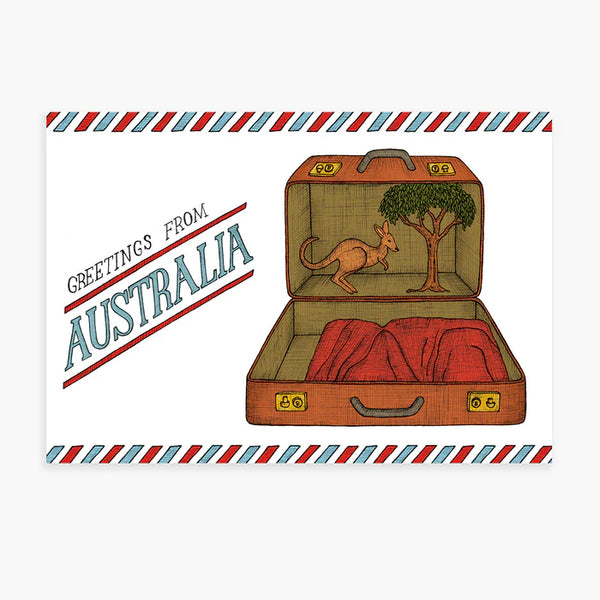 The Nonsense Maker Kangaroo Suitcase Postcard