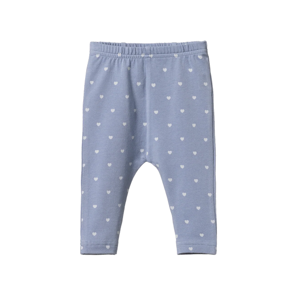 Nature Baby Leggings - Hearts Bluebelle Print