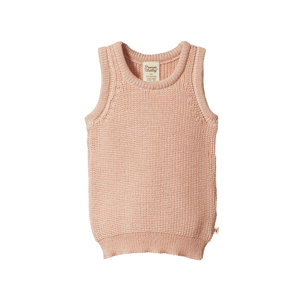 Nature Baby Merino Knit Vest - Dusty Chunky Knit