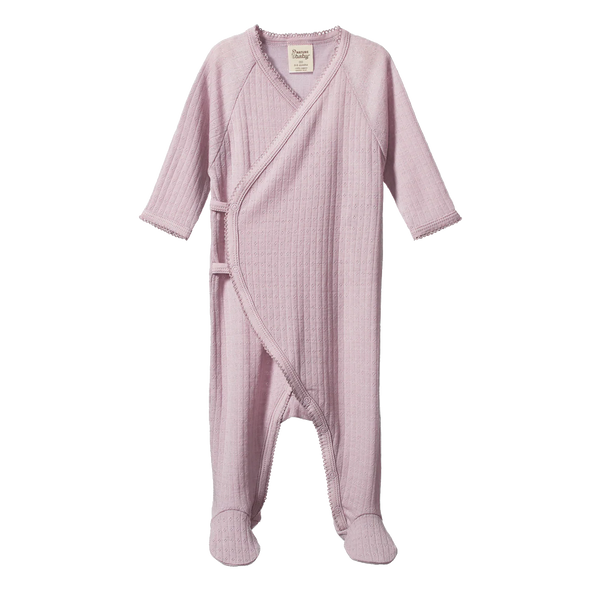 Nature Baby Kimono Stretch and Grow Pointelle - Lilac