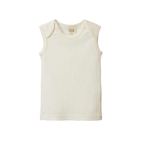 Nature Baby Mer Ess Singlet Pointelle - Natural