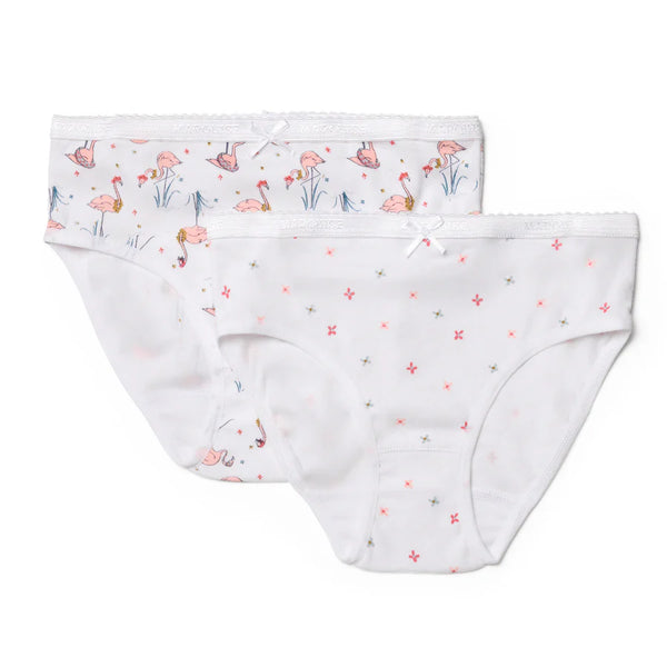 Marquise 2Pk Girls Underwear Flamingoes