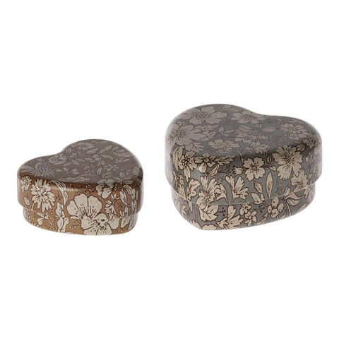Maileg Metal Heart Box - Set of 2
