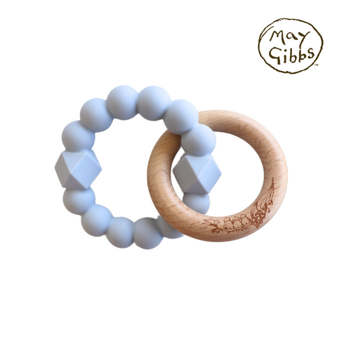 Jellystone Silicone Moon Teether May Gibbs Collaboration - Soft Blue